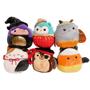 Squishmallows Halloween Set of 6 Mini 5" Vampire Owl Hedgehog Witch Cat Candy Corn Plush Doll Toy