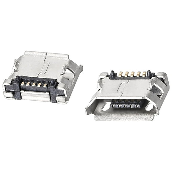 Uxcell 5-Pin DIP 180 Degree Female Micro PCB USB Port 30 Count