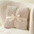thumbnail image 3 of Beige Throw Blanket,Chenille Knit Throws for Couch Bed Chair,Neutral Home Decor, 51"x 67", 3 of 9