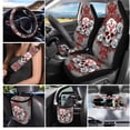 thumbnail image 1 of KUIFORTI Rose Skull Car Seat Covers Full Set Non Slip 15 Pack Automotive Rear Front Seat Protector Soft Easy Installation Comfortable Suitable for Cars, SUV and Trucks, 1 of 6