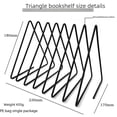 thumbnail image 4 of Desktop simple Iron Triangle bookshelf creative book stand style office magazine book storage rack, 4 of 4