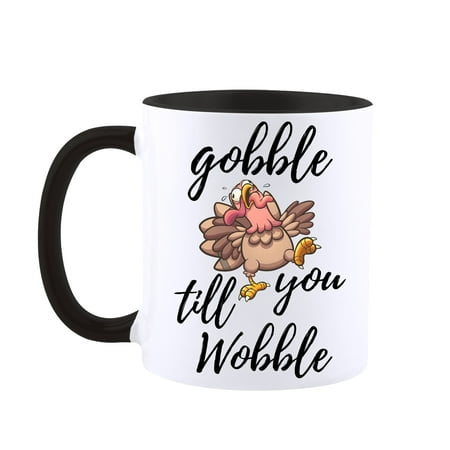 

Gobble Till You Wobble Coffee Mug Dabbing Turkey Thanksgiving Day Mug Funny Tea Cup Gift Idea Thanksgiving Turkey Dinner Autumn Harvest Meal Gift for Her Him Family Members Friends