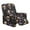 Black and Purple - Skull Rose Pumpkin, variant on HELLHERO Leopard Print Recliner Couch Covers Slipcovers Dust-proof Stretchy Cover for Recliner Chair with Foot Rest with Storage Pockets Single-Seater, Brown