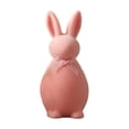 thumbnail image 7 of Easter Bunny Figurine, Cute Rabbit Desktop Decor for Home and Office, Compact Resin Statue that Adds Festive Easter Decor Charm to Shelves, Tables and Mantels, Adorable Holiday Accent, 4in, Pink, 7 of 7