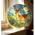 thumbnail image 6 of 7.87 Inch Acrylic Jigsaw Puzzle Suncatcher, Van Gogh Stained Glass Window Hanging, With Chain for Home Garden Colorful Light Decor Art Wall, 6 of 6
