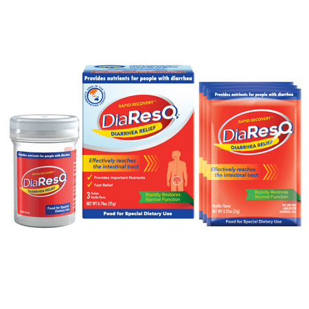 DiaResQ Diarrhea Relief for Adults Fast Acting Natural 3