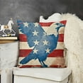thumbnail image 2 of YINGXI  4th of July Patriotic Decorative Throw Pillow Cover, American Flag Eagle America Stars Stripes Porch Outdoor Home Decor, USA Memorial Day Land of The Free Sofa Couch Cushion Case 20x20in, 2 of 5