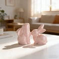 thumbnail image 6 of Easter Decorations Bunny Figurines Set, A Set of 2 Rabbit Decor, Ceramic Rabbit Ceramic Bunny Figurine Porcelain Modern Art Home Decor,Easter Bunny Rabbits Statue, Easter Decorations for Home, 6 of 6
