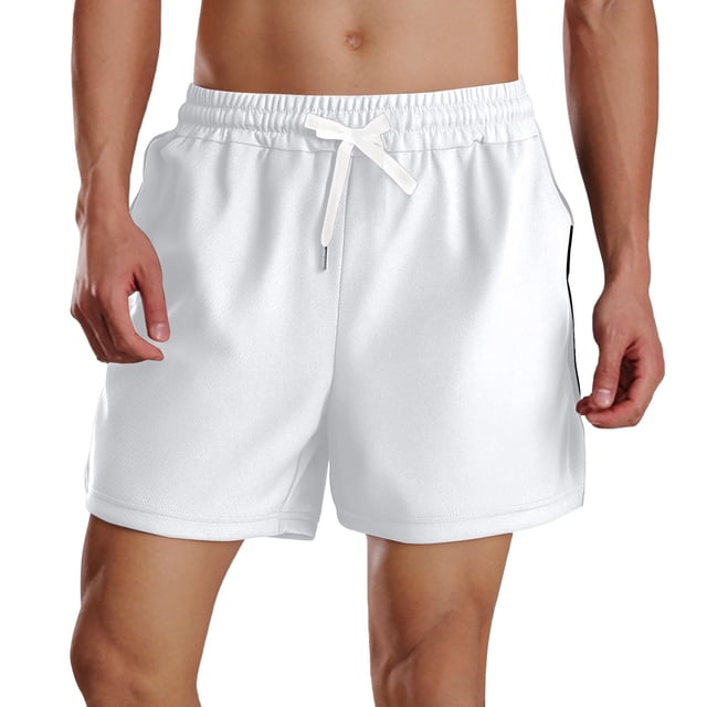 Men's Outdoor Shorts - Loose Fit Zippered Pockets, Polyester, Spring/Summer Sports, Sizes XS-XL (Waist 68-84cm)
