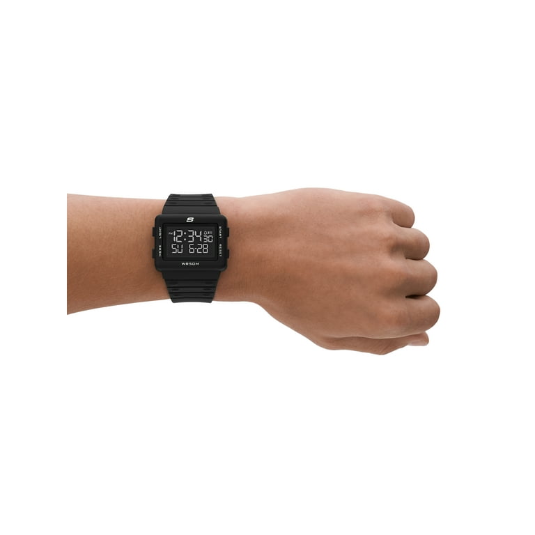 Skechers Larson Digital Chronograph Watch with Silicone Strap (SR1077W) | Quarzuhren
