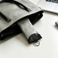 thumbnail image 4 of Upgraded Hanging Portable Glasses Case, Leather‑Patch Elastic Sunglass Pouch, Scratch‑Resistant, 3.54" x 6.97" Gray, 4 of 6