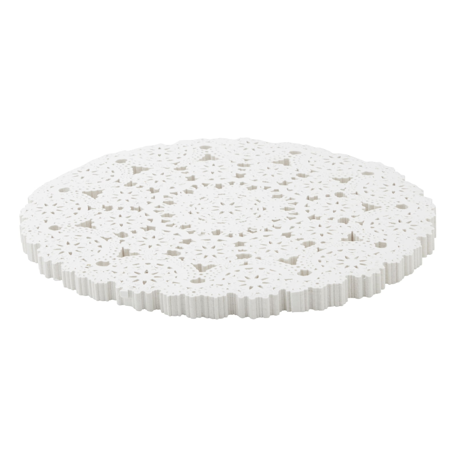 Strawberry Doilies Round White 5.5- 6 Inch Set of 12 — Accent Linens
