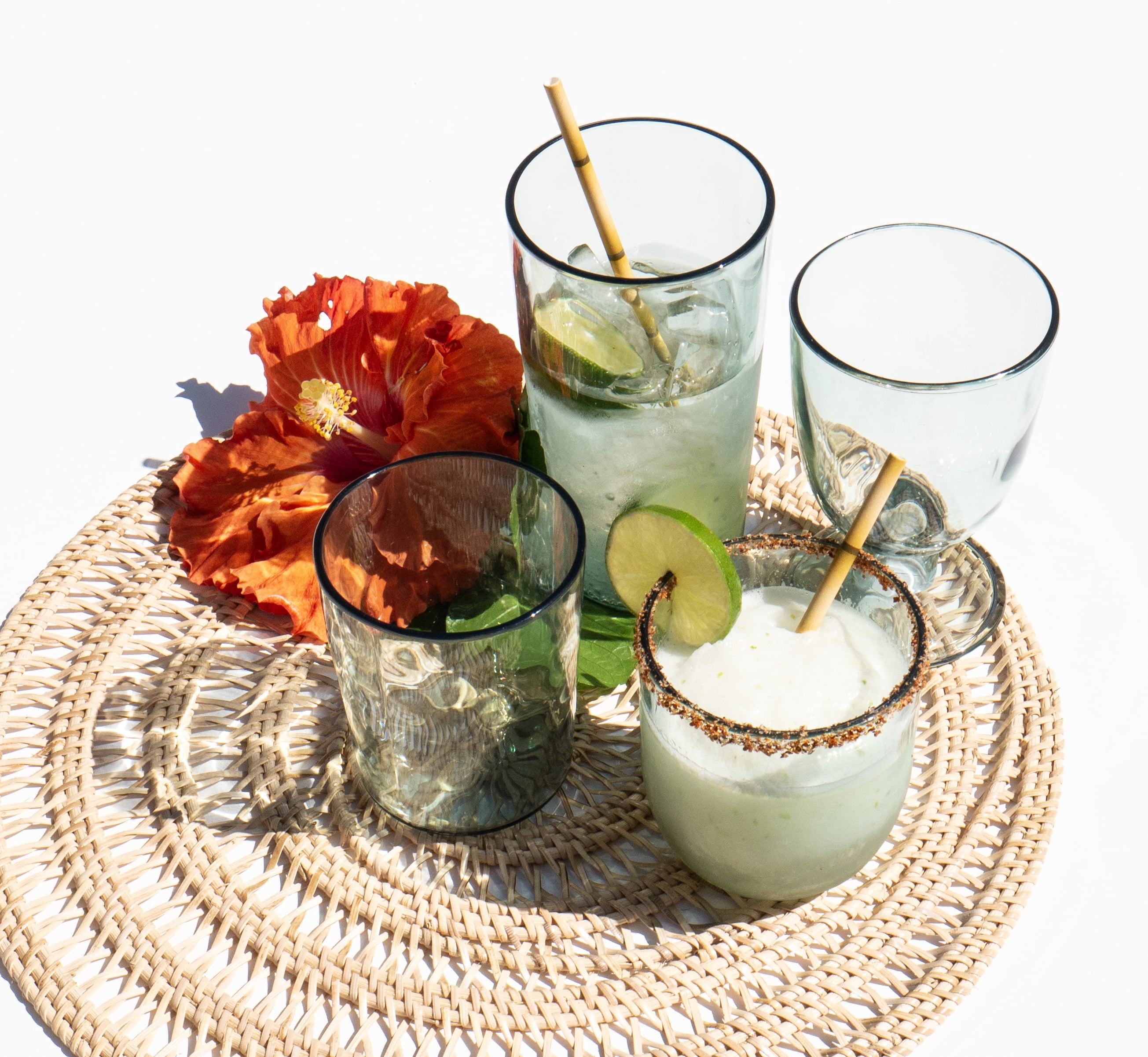 Rustic Acrylic Wine Glass - Recycle Green - 14 oz - Set of 6