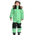 thumbnail image 4 of AWZXDE Kids Ski Jackets and Pants Set Windproof Leisure Snowsuit Warm Winter Snowboarding Insulated Coat Support to evryday Green,4-5 Years, 4 of 8