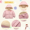 thumbnail image 3 of Valcatch Baby Winter Coat with Hooded Toddler Boys Girls Puffer Jackets, 3 of 9