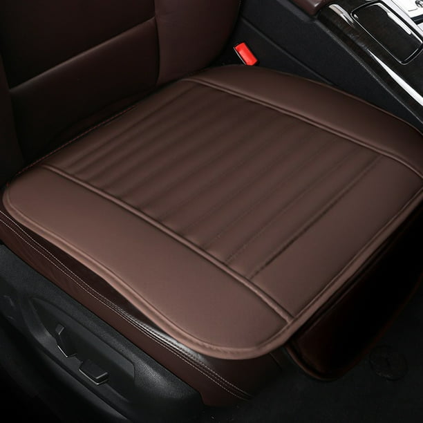 Accesorios para coche, funda universal para asiento delantero de coche, cojín de cuero transpirable, fundas para asientos delanteros de coche, protectores de asiento de piel sintética para vehículos u