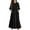 #A01-Black, variant on Abcomgle Girls Long Dress 10-12 Casual A-line Ruffle 3/4 Sleeve Girls Long Dresses Cute Crew Neck Sundresses Holiday Tiered Dresses with Pockets,5-6 Years Light Blue