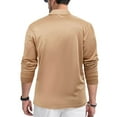 thumbnail image 6 of UVEASISHA Long Sleeve Polos Shirts for Men Regular Fit Business Work Poloss Solid Casual Collared Tshirt with Pocket Khaki S, 6 of 8