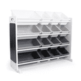 thumbnail image 4 of Humble Crew Storage Organizer with 16 Plastic Bins for Kids & Toddlers, White/Grey/Chalkboard, 4 of 8