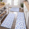 thumbnail image 2 of Light Blue Butterfly Purple Pattern Kitchen Rugs Sets Of 3,Kitchen Runner Rugs Non Skid Washable,Decorative Kitchen Floor Mats for Kitchen,Sink,Laundry,17"x30"+ 17"x47" + 17"x59", 2 of 6