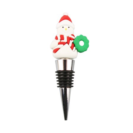 Xiwaer Christmas Wine Stopper Snowman Bottle Stopper Christmas Decoration Reusable Wine Bottle Cover Gift For Xmas N