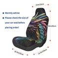 thumbnail image 3 of Disketp Dragon with Colorful Tail Car Seat Covers Universal Front Seat Coves for Car Accessories ,Padded Car Covers for Automotive, SUV, Truck, and Van, 3 of 5