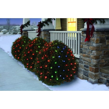 Holiday Time Net Light Set Green Wire Multi Bulbs, 150 Count