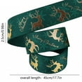 thumbnail image 3 of Christmas Ribbons Merry Christmas Deer Snowflake 5Y, 1 Inch Wide Satin Ribbon for Festival Holiday Party Decoration Crafts Gift Wrapping, 3 of 7