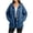 Blue, variant on Smsaxvxz Women's Denim Hooded Jacket Fall Fashion Oversized Drawstring Button Jean Coat with Pockets Light Blue XL