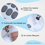 Baellsa Portable Spa Bubble Bath Mat, Full Body Bubbling Bath Mat with Remote & Pillow, Electric Air Pump & Adjustable Bubble Settings