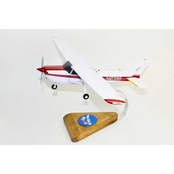 Cessna® 172 (12395), Blue Side Up, Mahogany Scale Model