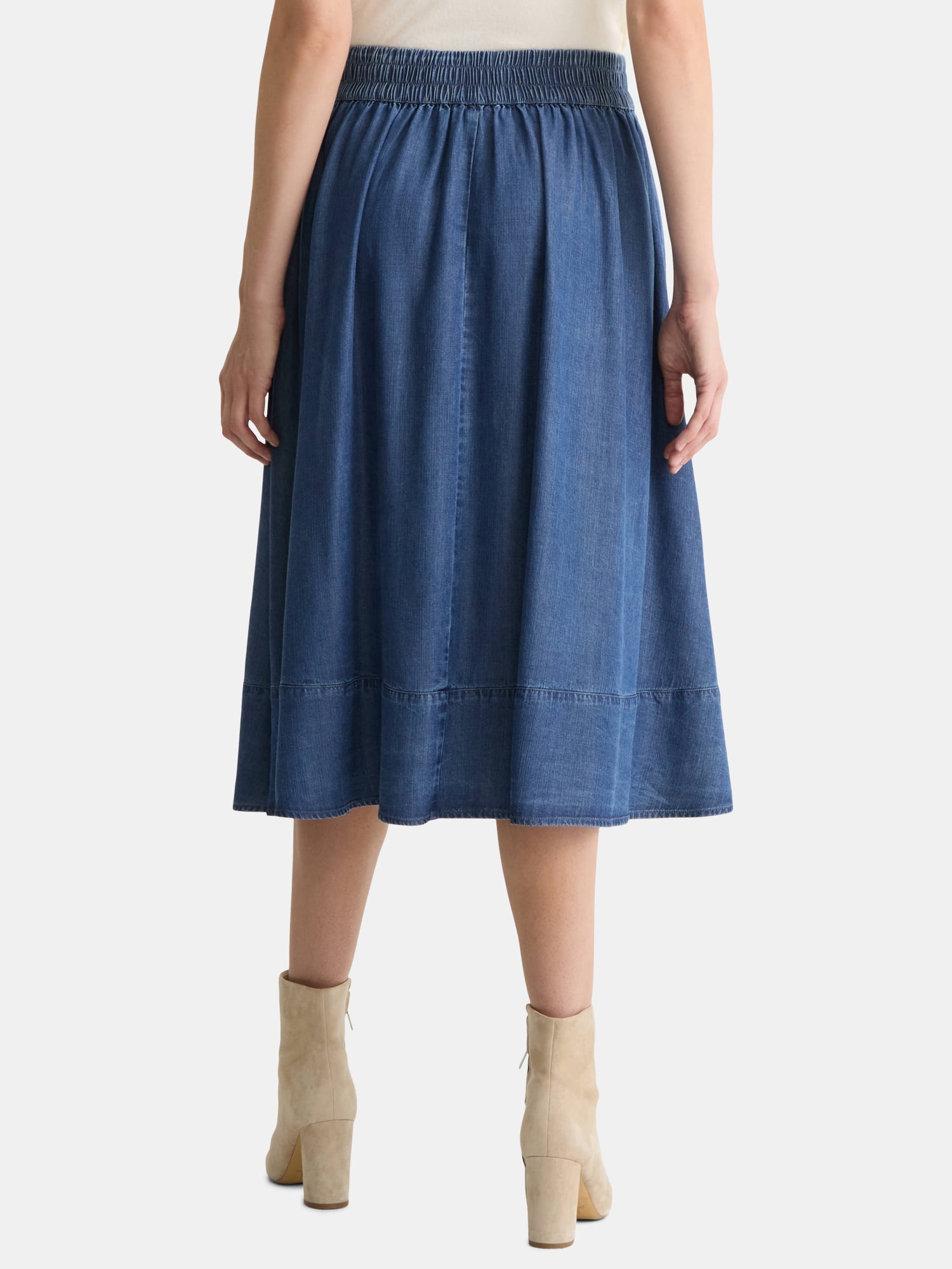 Time and Tru Women's Tiered Pull-On Skirt, Sizes XS-4X