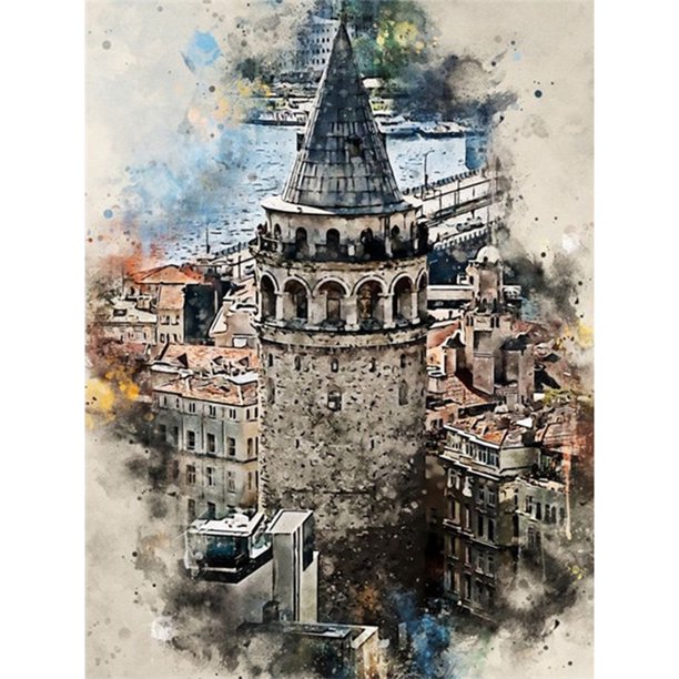 Hilo de bordar Torre de piedra Full Eco-cotton 11CT Kit de punto de cruz impreso (8) Hugtrwg Para estrenar