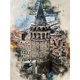 thumbnail image 1 of Hilo de bordar Torre de piedra Full Eco-cotton 11CT Kit de punto de cruz impreso (8) Hugtrwg Para estrenar, 1 of 9
