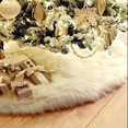 thumbnail image 3 of Falda de árbol de Navidad para el hogar, decoración de fiesta de año nuevo, piel sintética blanca, regalo de Navidad, 78/90/120cm, 3 of 4