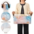 thumbnail image 5 of Collapsible Storage Bins Fabric Shelf Baskets with Handles Closet Organizer Soft Blue Pink Marble 16.9x11.4x7.7, 5 of 8