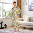 thumbnail image 6 of FORMRS Onesies Pajama for Adults Unisex Hoodie Winter Jumpsuit One Piece Sleepwear, Sizes S-2XL, Pink Floral Wave, 6 of 7