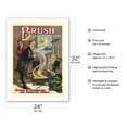 thumbnail image 2 of Brush King of Wizards - School of Occidental and Oriental Magic - Vintage Magic Poster c.1915 - Bamboo Fine Art 290gsm Paper Print (Unframed) 24x32in, 2 of 4
