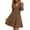 05# Khaki, variant on Ihhxva Dress for Women V-Neck Long Sleeve Ribbed Wrap Fall Flared Hem Casual S-3XL