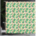 thumbnail image 3 of Ambesonne Succulent Shower Curtain, Desert Cactus and Flowers, 69"Wx70"L, Cream Sea Green, 3 of 4
