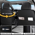 thumbnail image 4 of for Chrysler 200 2015 Car Seat Cover, Gray and Black Car Seat Covers, Faux Leather 5 Piece Full Set With Lumbar Support Suitable for All Seasons, Only 4 DOOR SEDAN, Pet Car Seat Covers, 4 of 7
