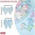 thumbnail image 2 of 40Pcs Colorful Bow Charms Acrylic Charms Bows Transparent Bowknot Small Hanging Rainbow Luminous Tie Charm Pendant Findings for Jewelry Making Charms Necklaces Earrings Supplies DIY Crafts, 2 of 4