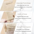 thumbnail image 3 of Winter Mittens for Women Warm Fleece Cozy Knit Thick Thermal Wool Snow Gloves & Mittens for Cold Weather Gifts, 3 of 6