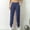 Dark Blue, variant on Women's Sports Loose Running Yoga Fitness Pocket Casual Nine Bound Leg Pants Women's Wide Leg Pants Blue L