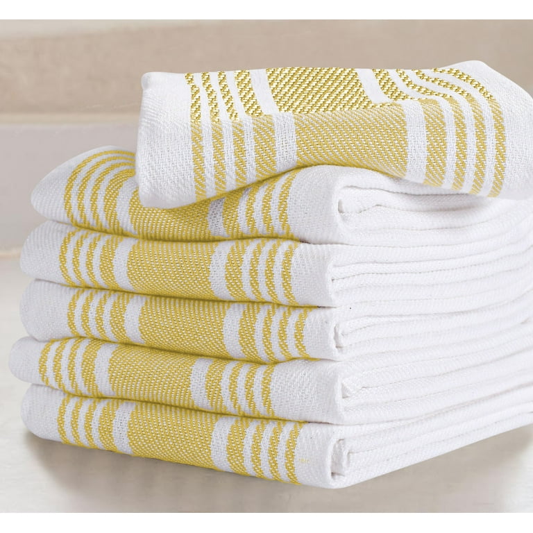 Cotton Clinic Farmhouse Kitchen Towels 12 Pack 16x26 - Grey White