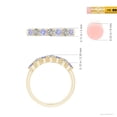 thumbnail image 6 of ANGARA Natural Half Eternity 7 Stone Tanzanite and Diamond Wedding Ring in 14K Yellow Gold for Women (Size-3mm) | December Birthstone, Anniversary, Jewelry Gift for Women | Natural Tanzanite Ring, 6 of 11