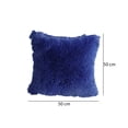 thumbnail image 2 of Cojín Decorativo de Pelo Largo Azul Marino 50 X 50 cm Castelog, 2 of 4