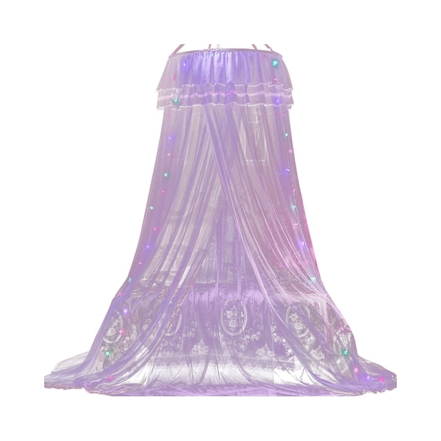 Mosquitera de lujo Fdksdf, dosel de cama con aro redondo transparente de princesa, mosquitera tipo cúpula, tienda de campaña para cama de dosel para niñas, decoración para cuna de bebé y cama
