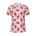 thumbnail image 5 of Wukai Watermelon Ice Cream Print Men's Short-Sleeved Mesh T-Shirt,Quick-Dry Short Sleeve Workout T-Shirt-4X-Large, 5 of 8