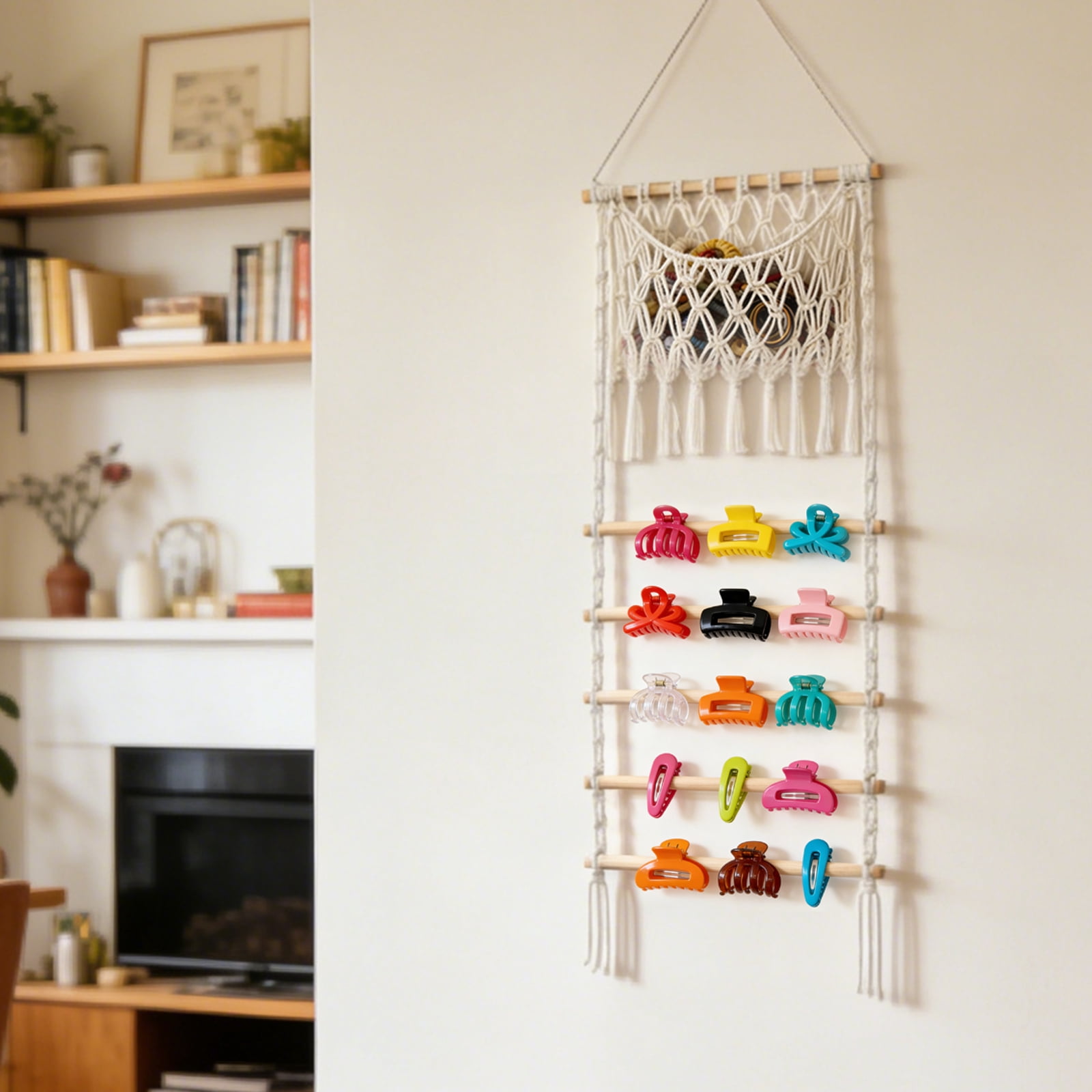 Hair Claw Clip Holder Wall Hanging Hair Ties Organizer Decorative Bow Organizer Practical Accessories Storage for Nursery Toddler Girls Room